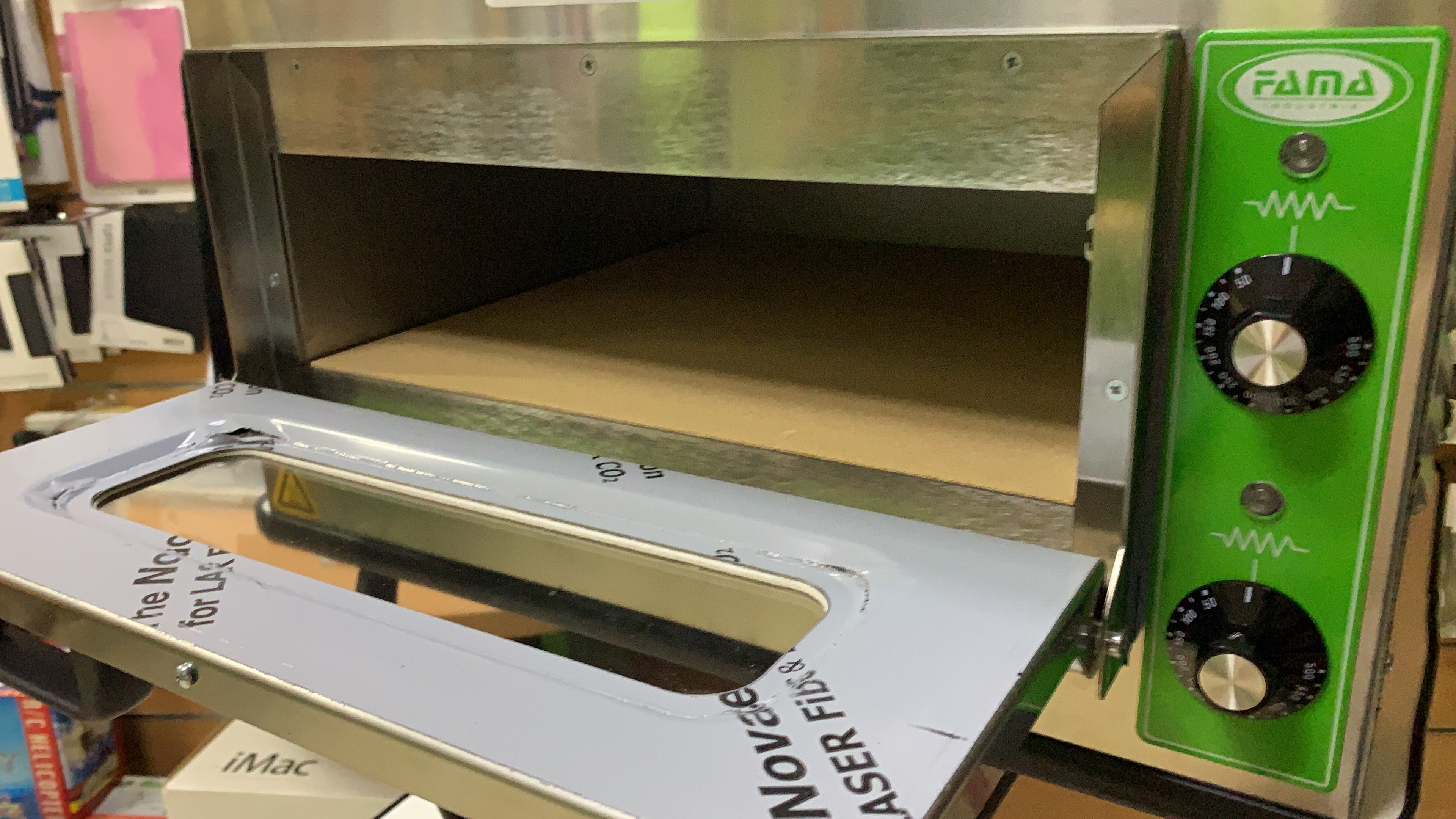 B1V - FORNO PER PIZZA 500° gradi INOX 1 PIZZA 40 CM - MONOFASE