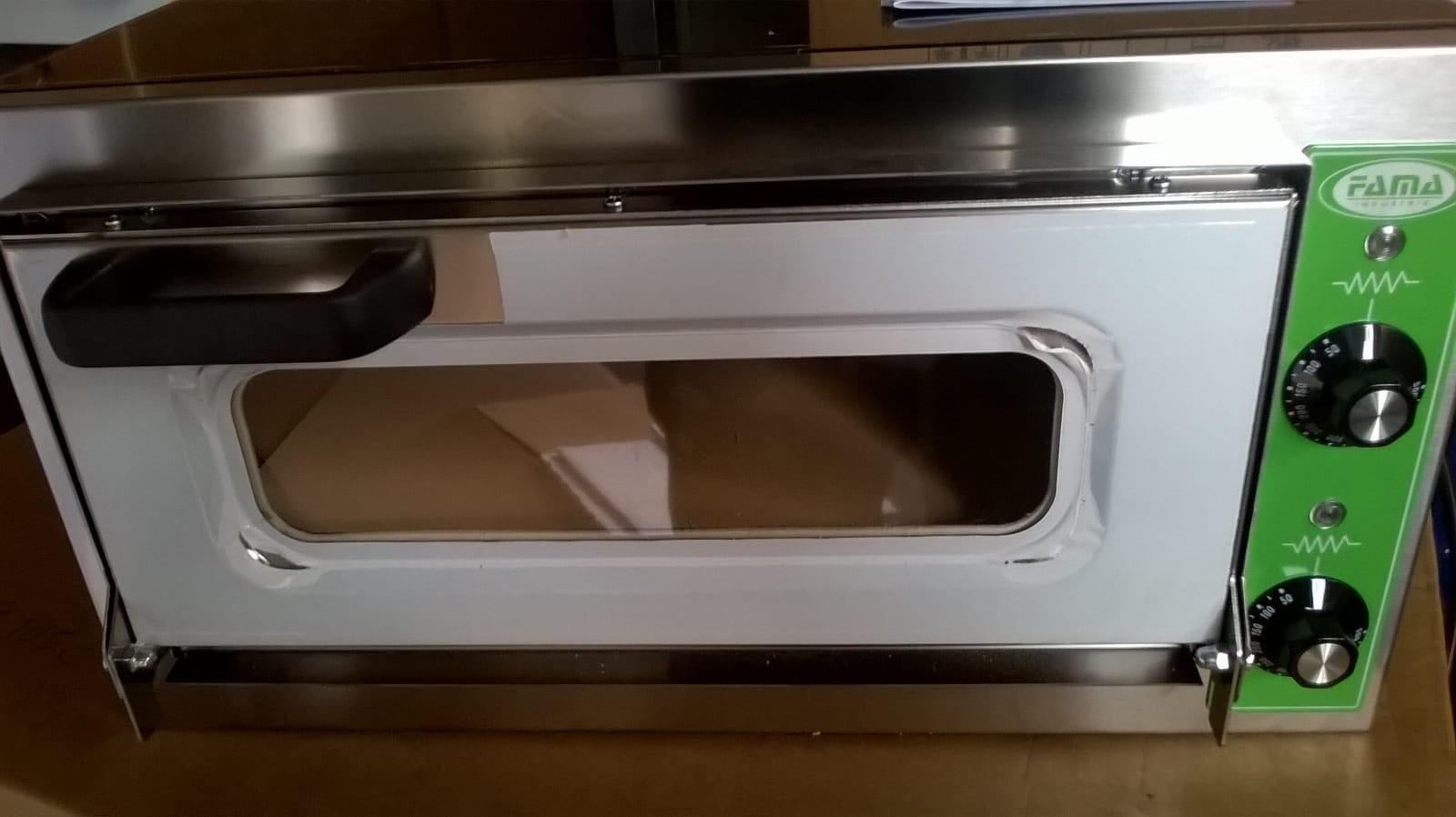 B1V - FORNO PER PIZZA 500° gradi INOX 1 PIZZA 40 CM - MONOFASE