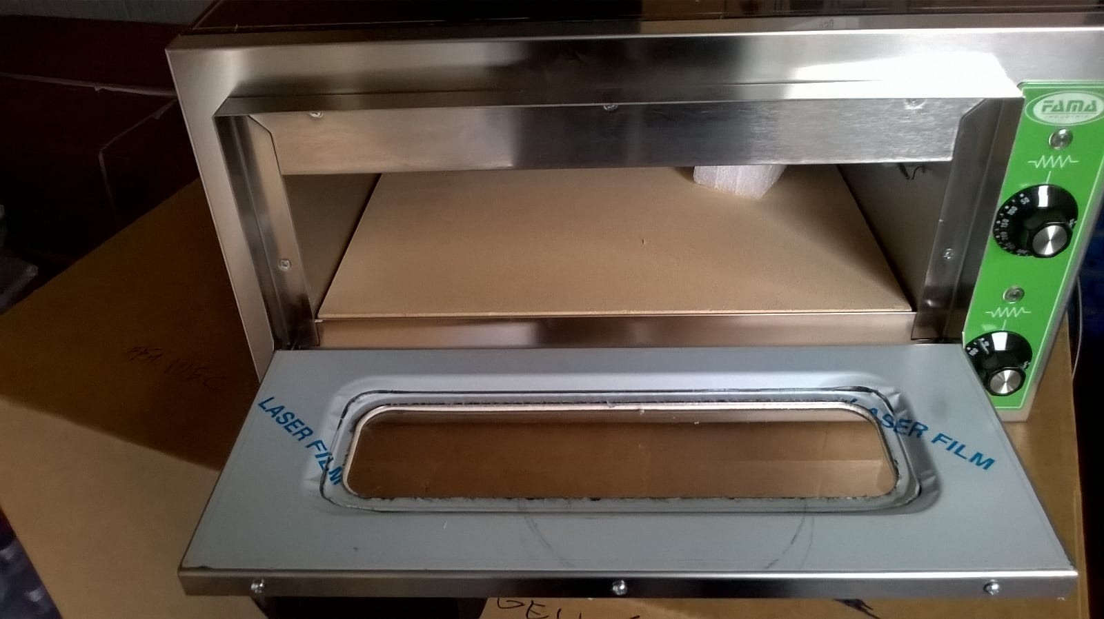 B1V - FORNO PER PIZZA 500° gradi INOX 1 PIZZA 40 CM - MONOFASE